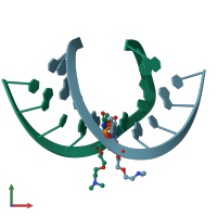PDB entry 1nzg coloured by chain, front view.