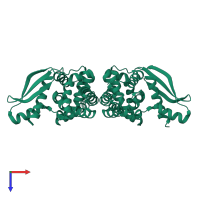 Ribonuclease 3 in PDB entry 1o0w, assembly 1, top view.