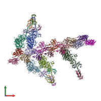 PDB entry 1o1c coloured by chain, front view.