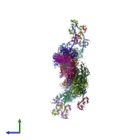 PDB entry 1o1c coloured by chain, side view.