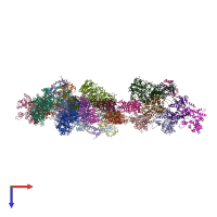 PDB entry 1o1c coloured by chain, top view.