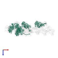 Myosin heavy chain, skeletal muscle, adult in PDB entry 1o1c, assembly 1, top view.