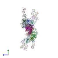 PDB entry 1o1d coloured by chain, side view.