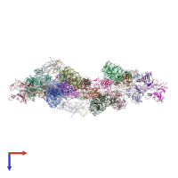 PDB entry 1o1d coloured by chain, top view.