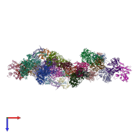 PDB entry 1o1e coloured by chain, top view.