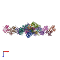 PDB entry 1o1f coloured by chain, top view.