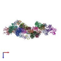 PDB entry 1o1g coloured by chain, top view.