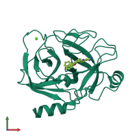 PDB entry 1o3a coloured by chain, front view.