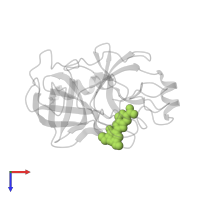 2-{5-[AMINO(IMINIO)METHYL]-1H-BENZIMIDAZOL-2-YL}-6-BROMO-4-METHYLBENZENOLATE in PDB entry 1o3j, assembly 1, top view.