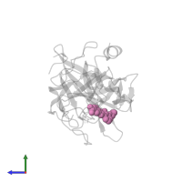 2-{5-[AMINO(IMINIO)METHYL]-1H-BENZIMIDAZOL-2-YL}-6-(CYCLOPENTYLOXY)BENZENOLATE in PDB entry 1o3p, assembly 1, side view.