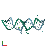 PDB entry 1o3z coloured by chain, front view.