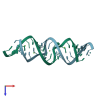 PDB entry 1o3z coloured by chain, top view.