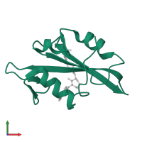 Proto-oncogene tyrosine-protein kinase Src in PDB entry 1o42, assembly 1, front view.