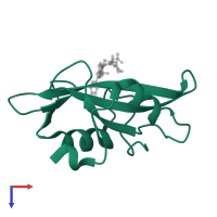 Proto-oncogene tyrosine-protein kinase Src in PDB entry 1o42, assembly 1, top view.