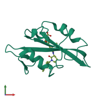 PDB entry 1o43 coloured by chain, front view.