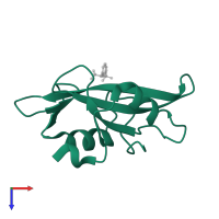 Proto-oncogene tyrosine-protein kinase Src in PDB entry 1o4q, assembly 1, top view.