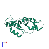 PDB entry 1o50 coloured by chain, top view.