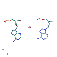 PDB entry 1o55 coloured by chain, front view.