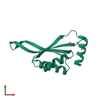 PDB entry 1o5j coloured by chain, front view.