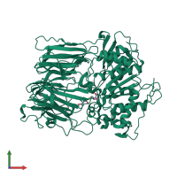 PDB entry 1o6g coloured by chain, front view.