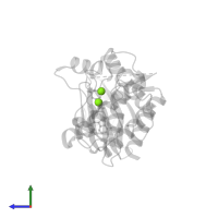 MAGNESIUM ION in PDB entry 1o6y, assembly 1, side view.