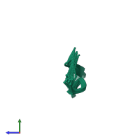 PDB entry 1o8y coloured by chain, ensemble of 20 models, side view.