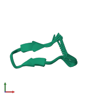PDB entry 1o8z coloured by chain, ensemble of 20 models, front view.