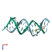 PDB entry 1o9m coloured by chain, top view.