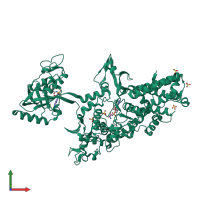 PDB entry 1obh coloured by chain, front view.