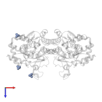 SULFATE ION in PDB entry 1oc2, assembly 1, top view.