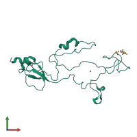 PDB entry 1ocy coloured by chain, front view.