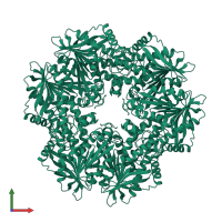 Cephalosporin-C deacetylase in PDB entry 1odt, assembly 1, front view.