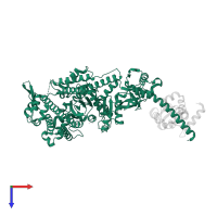 Unconventional myosin-Va in PDB entry 1oe9, assembly 1, top view.