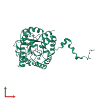 PDB entry 1ohl coloured by chain, front view.