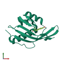 PDB entry 1oho coloured by chain, front view.