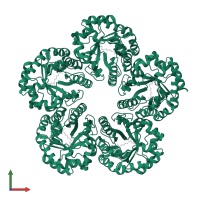 Fructose-bisphosphate aldolase class 1 in PDB entry 1ok4, assembly 1, front view.