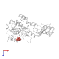 Modified residue CSR in PDB entry 1okg, assembly 1, top view.