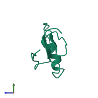 Ovomucoid in PDB entry 1omu, assembly 1, side view.