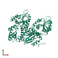 Uncharacterized N-acetyltransferase YycN in PDB entry 1on0, assembly 1, front view.