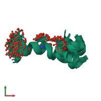 PDB entry 1ont coloured by chain, ensemble of 17 models, front view.