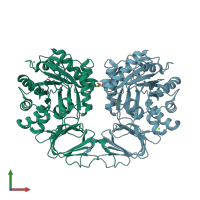 PDB entry 1onw coloured by chain, front view.