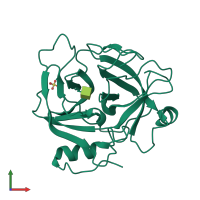 PDB entry 1op2 coloured by chain, front view.