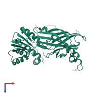 Protein arginine N-methyltransferase 1 in PDB entry 1or8, assembly 1, top view.