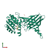 PDB entry 1ori coloured by chain, front view.