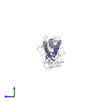 Voltage-gated potassium channel in PDB entry 1ors, assembly 1, side view.