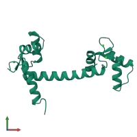 PDB entry 1osa coloured by chain, front view.