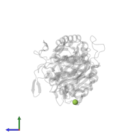 beta-D-glucopyranose in PDB entry 1ose, assembly 1, side view.