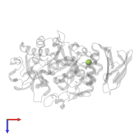 beta-D-glucopyranose in PDB entry 1ose, assembly 1, top view.