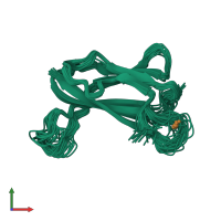 PDB entry 1ot4 coloured by chain, ensemble of 35 models, front view.