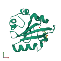 PDB entry 1ote coloured by chain, front view.